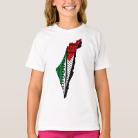 Palestina kaart met vlag en Keffiyeg patroon