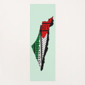 Palestina kaart met vlag en Keffiyeg patroon Yogamat (Voorkant)