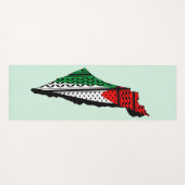 Palestina kaart met vlag en Keffiyeg patroon Yogamat (Voorkant (horizontaal))