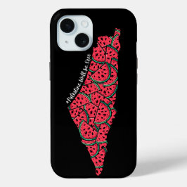 Palestina Kaart vol met Watermeloenen | Vrij Pales iPhone 15 Case