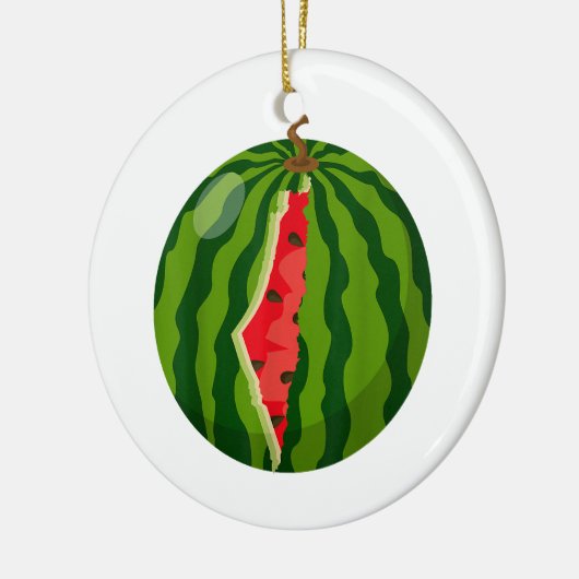 Palestina Kaart Watermeloen Arabische Kalligrafie Keramisch Ornament (Links)