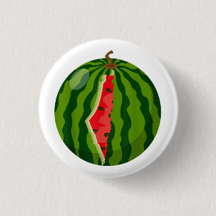 Palestina Kaart Watermeloen Arabische Kalligrafie Ronde Button 3,2 Cm