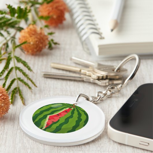 Palestina Kaart Watermeloen Arabische Kalligrafie Sleutelhanger (Voorkant Rechts)