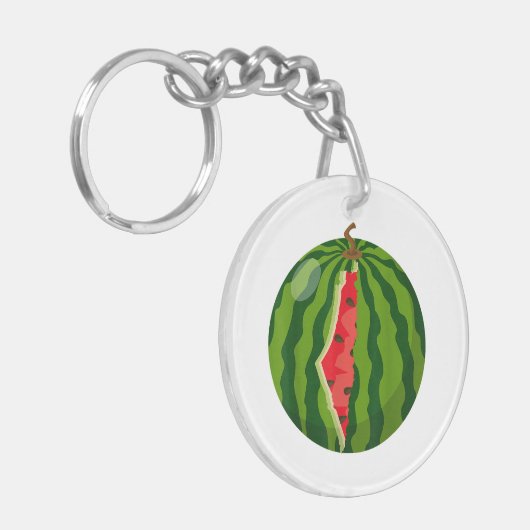 Palestina Kaart Watermeloen Arabische Kalligrafie Sleutelhanger (Voorkant Links)