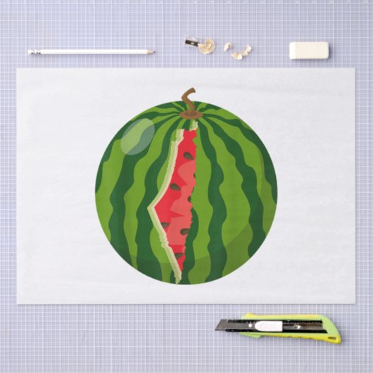 Palestina Kaart Watermeloen Arabische Kalligrafie Tissuepapier (Craft)