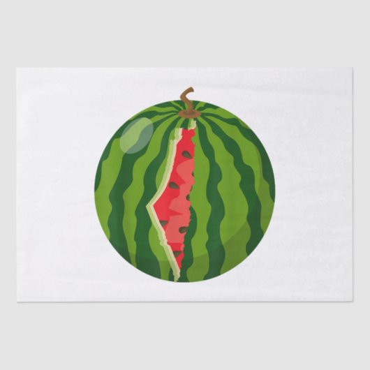 Palestina Kaart Watermeloen Arabische Kalligrafie Tissuepapier (Voorkant)