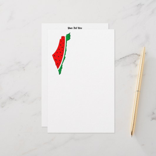 Palestina Kaart Watermeloen Symbool van de vrijhei (Voorkant / Achterkant in situ)