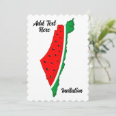 Palestina Kaart Watermeloen Symbool van de vrijhei (Staand voorkant)