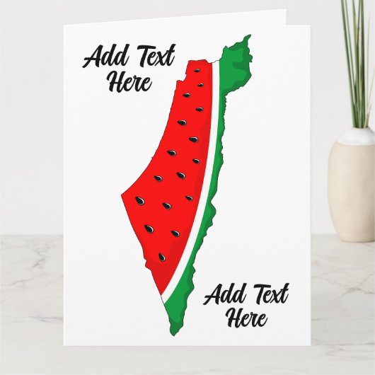 Palestina Kaart Watermeloen Symbool van de vrijhei (Voorkant)