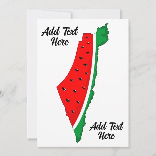 Palestina Kaart Watermeloen Symbool van de vrijhei (Voorkant)