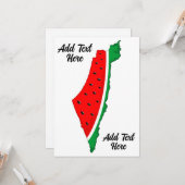 Palestina Kaart Watermeloen Symbool van de vrijhei (Voorkant / Achterkant in situ)