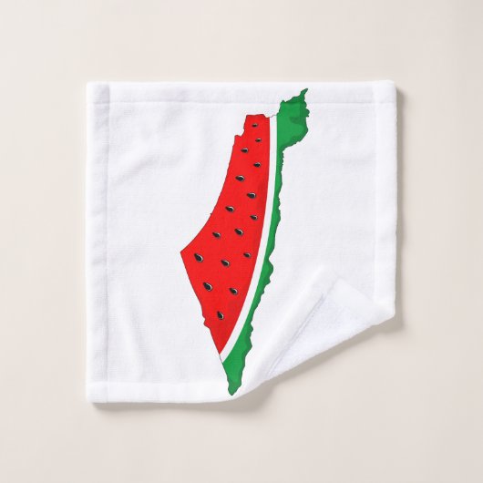 Palestina Kaart Watermeloen Symbool van de vrijhei Bad Handdoek (Wasdoekje)