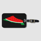 Palestina Kaart Watermeloen Symbool van de vrijhei Bagagelabel (Voorkant (horizontaal))