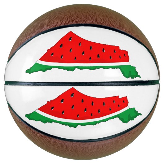 Palestina Kaart Watermeloen Symbool van de vrijhei Basketbal (Voorkant)