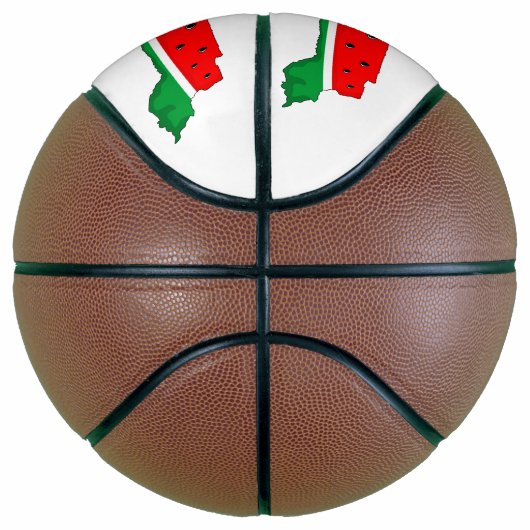 Palestina Kaart Watermeloen Symbool van de vrijhei Basketbal (Rechts)