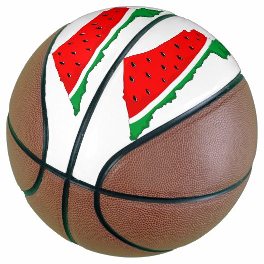 Palestina Kaart Watermeloen Symbool van de vrijhei Basketbal (Schuin)