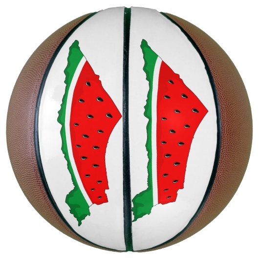 Palestina Kaart Watermeloen Symbool van de vrijhei Basketbal (Verticaal)
