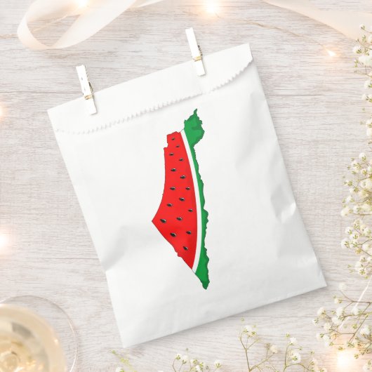 Palestina Kaart Watermeloen Symbool van de vrijhei Bedankzakje (Geknipt)