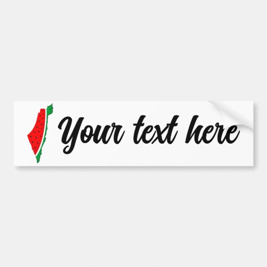 Palestina Kaart Watermeloen Symbool van de vrijhei Bumpersticker (Voorkant)