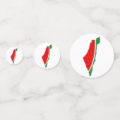 Palestina Kaart Watermeloen Symbool van de vrijhei Confetti (Achterkanten)