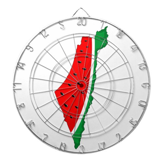 Palestina Kaart Watermeloen Symbool van de vrijhei Dartbord (Voorkant)