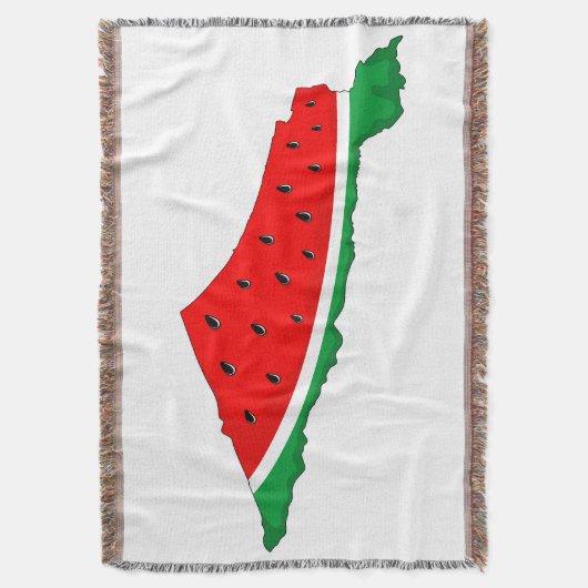 Palestina Kaart Watermeloen Symbool van de vrijhei Deken (Voorkant Verticaal)