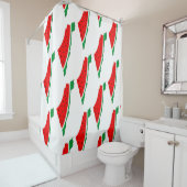 Palestina Kaart Watermeloen Symbool van de vrijhei Douchegordijn (In situ)