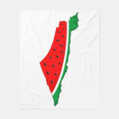 Palestina Kaart Watermeloen Symbool van de vrijhei Fleece Deken (Voorkant)