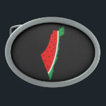 Palestina Kaart Watermeloen Symbool van de vrijhei Gesp<br><div class="desc">Palestina kaart gevuld met Watermeloen,  symbool van vrijheid,  dezelfde kleuren van de Palestijnse kaart die de illegale bezetters van dit prachtige land hebben verboden. De Watermeloen brengt het lijden van het Palestijnse volk tot uitdrukking. Ik sta achter Palestina. Palestina zal vrij zijn</div>