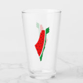Palestina Kaart Watermeloen Symbool van de vrijhei Glas (Achterkant)