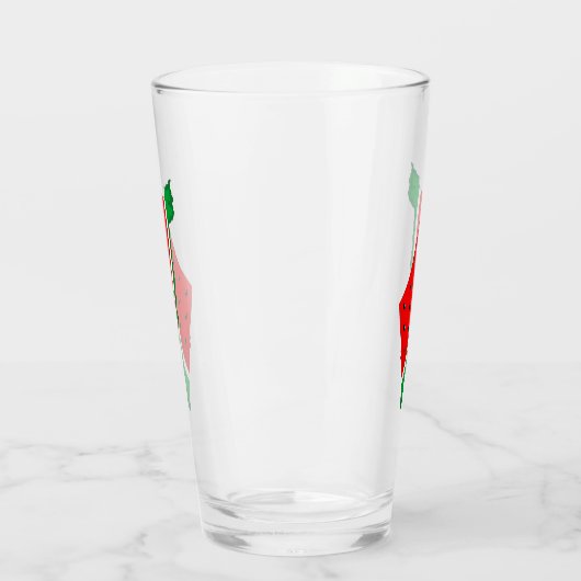 Palestina Kaart Watermeloen Symbool van de vrijhei Glas (Links)
