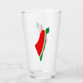 Palestina Kaart Watermeloen Symbool van de vrijhei Glas (Voorkant)