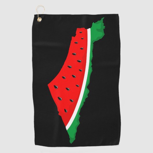 Palestina Kaart Watermeloen Symbool van de vrijhei Golfhanddoek (Voorkant)