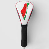 Palestina Kaart Watermeloen Symbool van de vrijhei Golfheadcover (Voorkant)