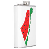 Palestina Kaart Watermeloen Symbool van de vrijhei Heupfles (Rechts)
