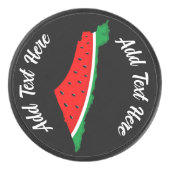 Palestina Kaart Watermeloen Symbool van de vrijhei Hockey Puck (Voorkant)