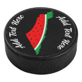 Palestina Kaart Watermeloen Symbool van de vrijhei Hockey Puck (3/4)