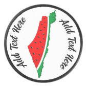 Palestina Kaart Watermeloen Symbool van de vrijhei Hockey Puck (Voorkant)
