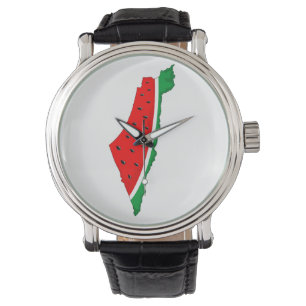 Palestina Kaart Watermeloen Symbool van de vrijhei Horloge
