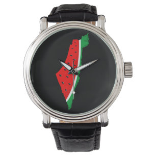 Palestina Kaart Watermeloen Symbool van de vrijhei Horloge