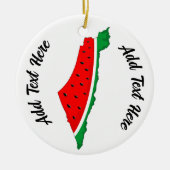 Palestina Kaart Watermeloen Symbool van de vrijhei Keramisch Ornament (Voorkant)