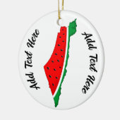 Palestina Kaart Watermeloen Symbool van de vrijhei Keramisch Ornament (Links)