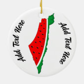 Palestina Kaart Watermeloen Symbool van de vrijhei Keramisch Ornament (Achterkant)