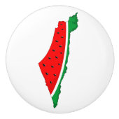 Palestina Kaart Watermeloen Symbool van de vrijhei Keramische Knop (Voorkant)