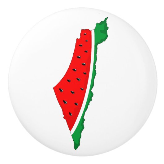 Palestina Kaart Watermeloen Symbool van de vrijhei Keramische Knop (Voorkant)