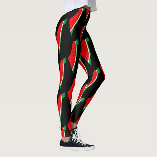 Palestina Kaart Watermeloen Symbool van de vrijhei Leggings (Rechts)