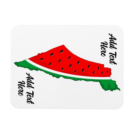 Palestina Kaart Watermeloen Symbool van de vrijhei Magneet (Horizontaal)