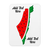 Palestina Kaart Watermeloen Symbool van de vrijhei Magneet (Verticaal)