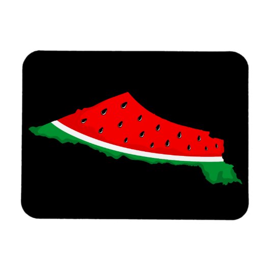 Palestina Kaart Watermeloen Symbool van de vrijhei Magneet (Horizontaal)