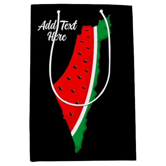 Palestina Kaart Watermeloen Symbool van de vrijhei Medium Cadeauzakje (Voorkant)